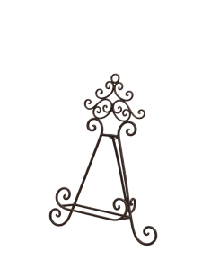Ozdobny metalowy stojak na talerz.png