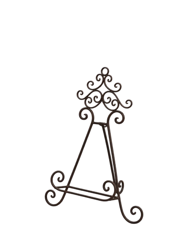Ozdobny metalowy stojak na talerz.png
