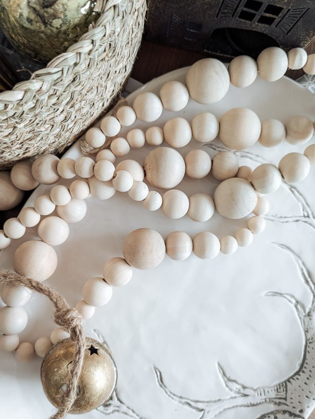 ŁAŃCUCH DREWNIANE KORALIKI