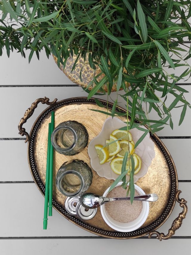 DUŻA TACA METALOWA DEKORACYJNA