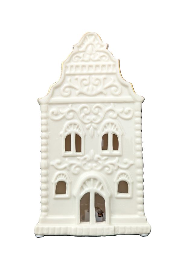 DOMEK OZDOBNY LED BIAŁA KAMIENICZKA NO.1