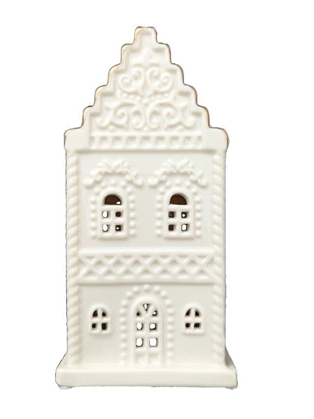 DOMEK OZDOBNY LED BIAŁA KAMIENICZKA NO.3