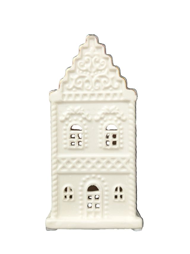 DOMEK OZDOBNY LED BIAŁA KAMIENICZKA NO.4