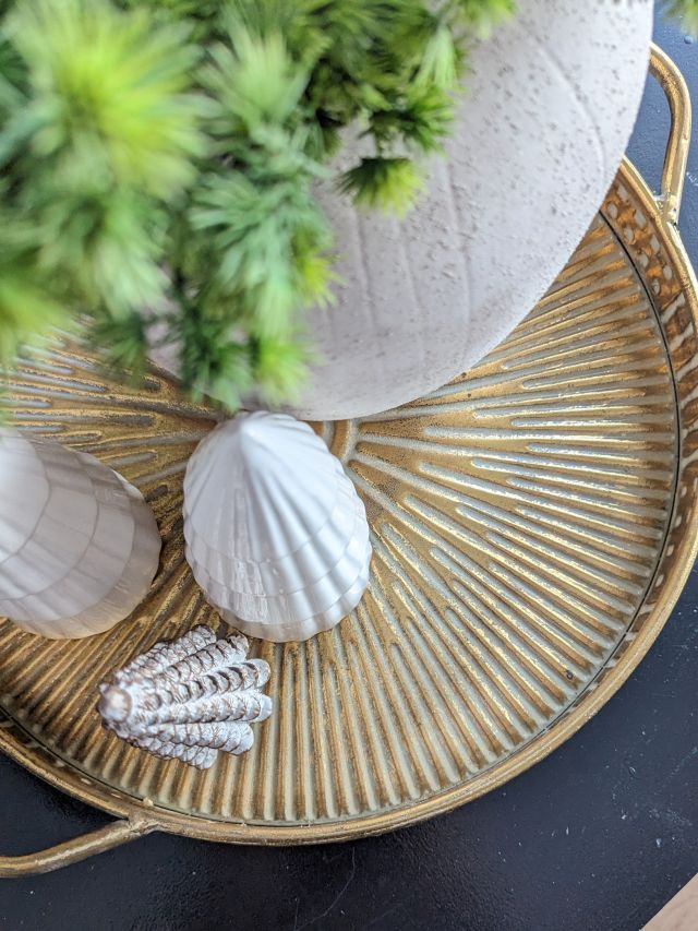 DUŻA OKRĄGŁA TACA DEKORACYJNA