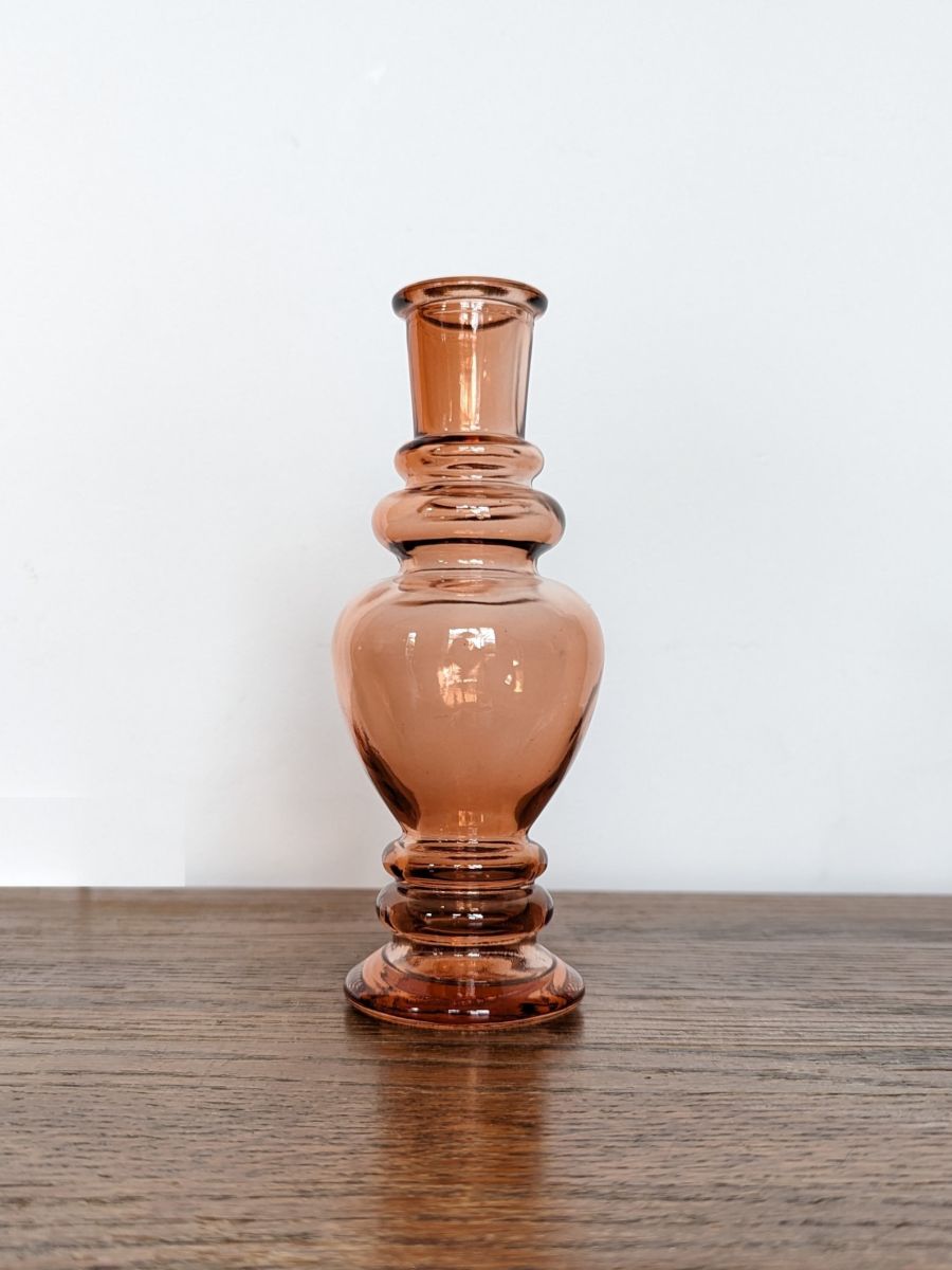 ŚWIECZNIK SZKLANY MIODOWY GŁADKI