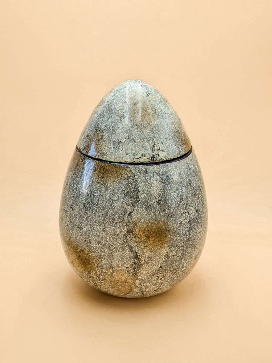 DUŻE CERAMICZNE JAJKO Z PRZYKRYWKĄ