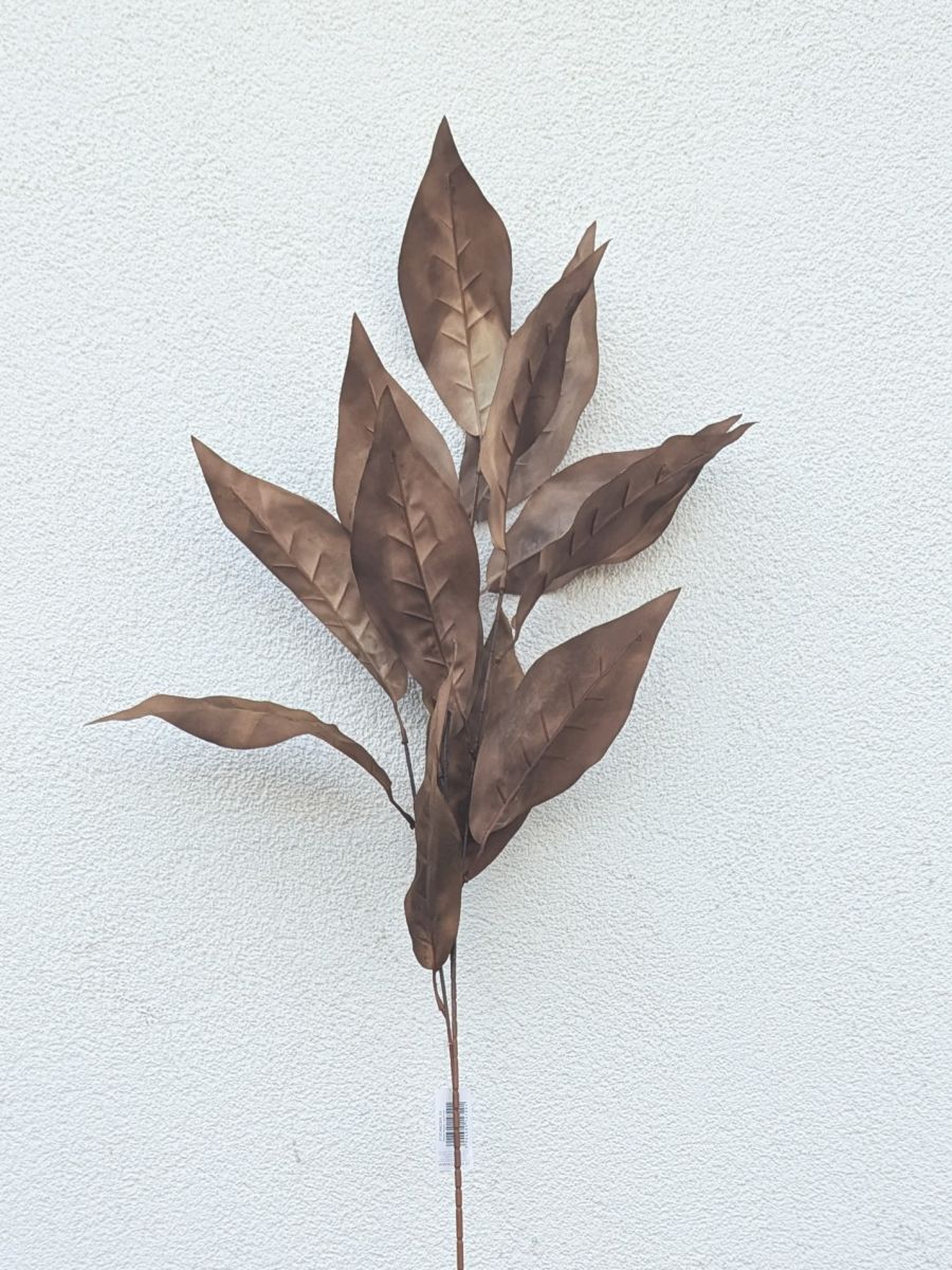 GAŁĄZKA MATERIAŁOWA DUŻY LIŚĆ BRĄZOWY