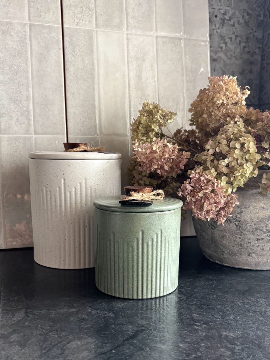 POJEMNIK KUCHENNY KAMIENNY ZIELONY MAŁY