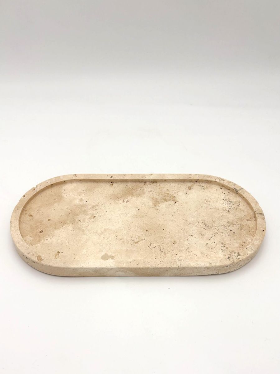 TACA DEKORACYJNA Z TRAWERTYNU DUNE