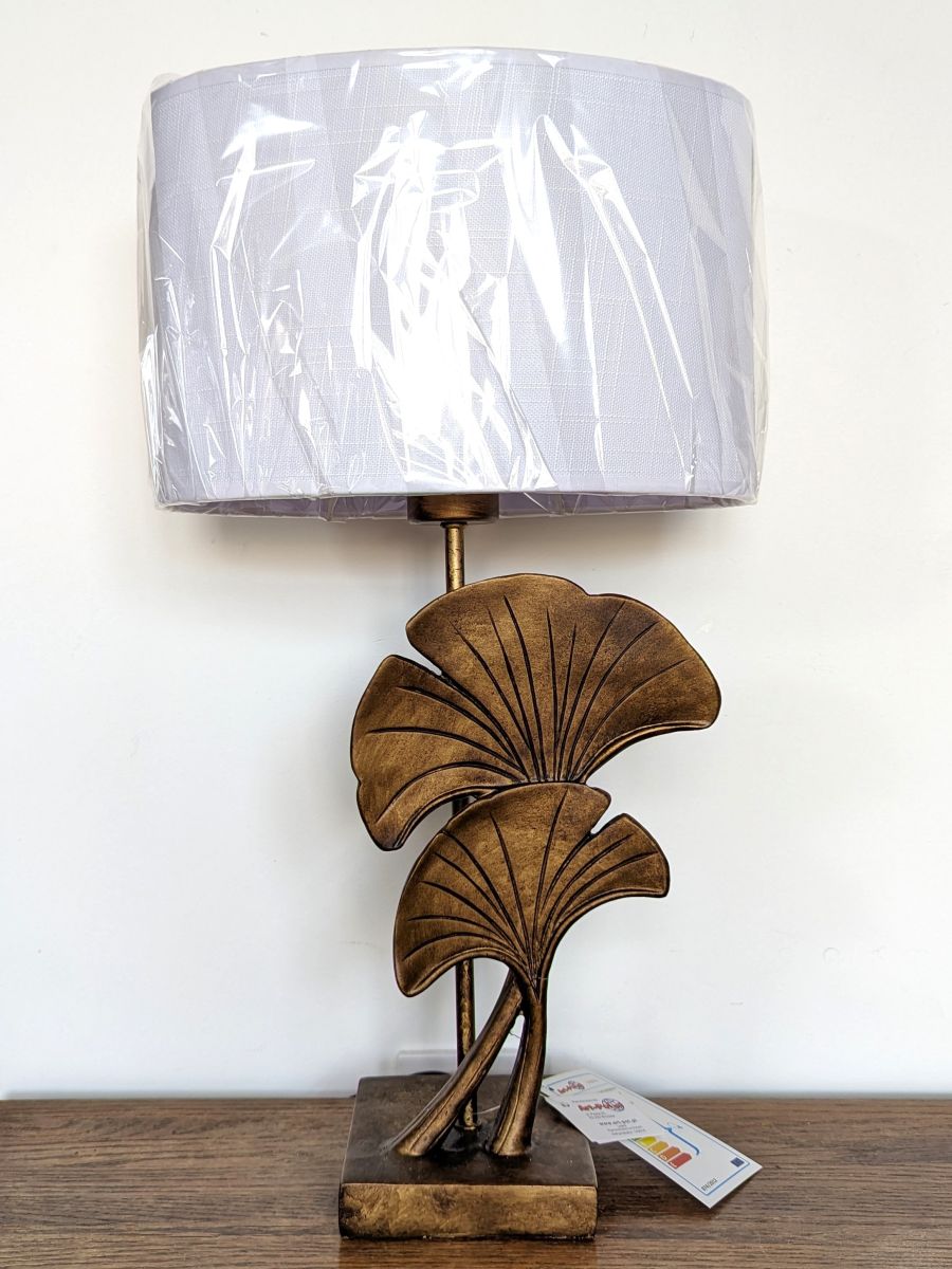 LAMPA STOŁOWA LIŚĆ ZŁOTA