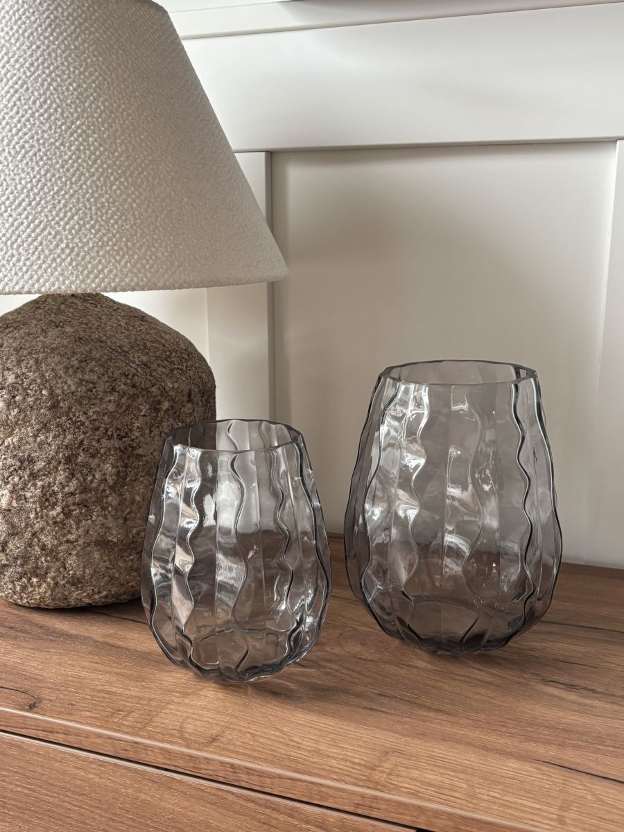 DUŻY WAZON SZKLANY BARWIONE SZKŁO