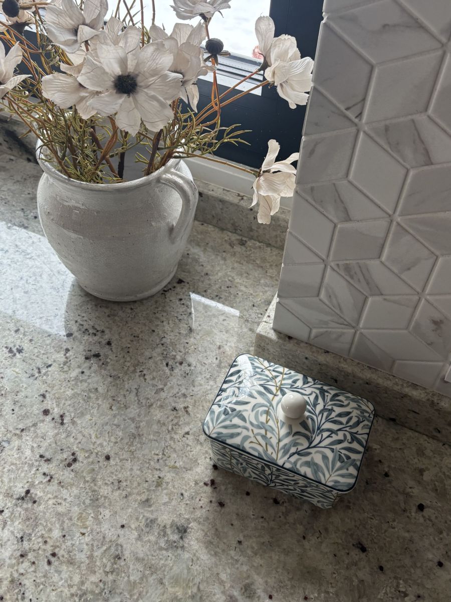 MASELNICZKA CERAMICZNA ZIELONE LISTKI