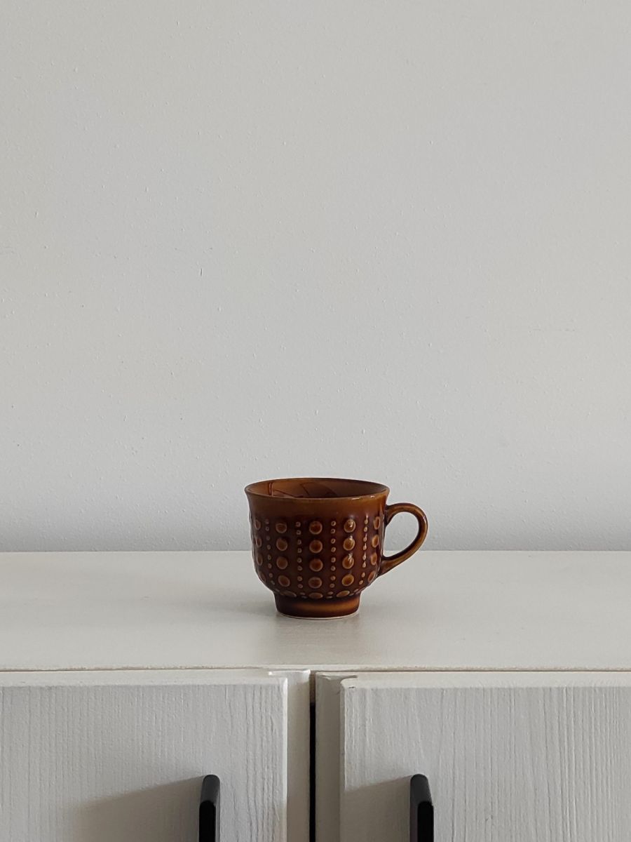 FILIŻANKA WZÓR KROPKI CERAMIKA TUŁOWICE