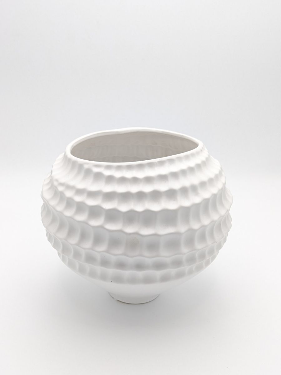 WAZON CERAMICZNY BIAŁY